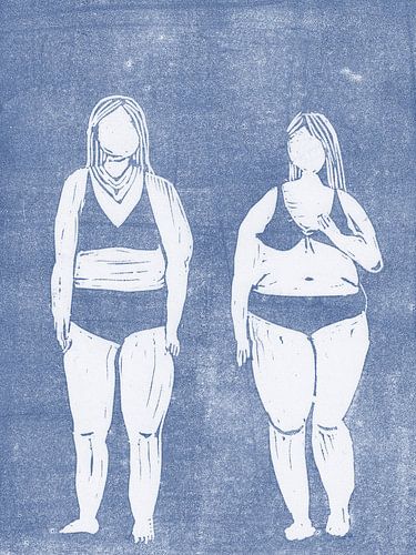 Beach Sisters Blue by Kirsten Benschop-Pater