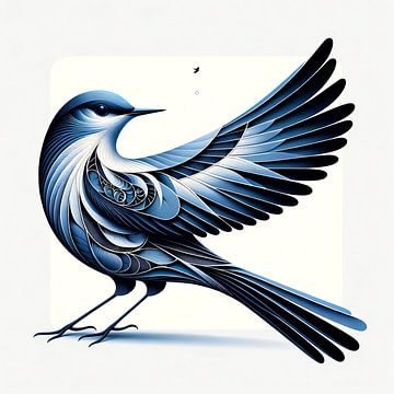 Œuvre d'art d'un oiseau sur bart dirksen