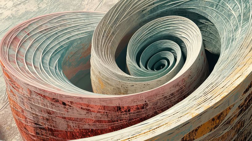 Abstract work &quot;Swirl of Thoughts by René van den Berg