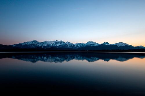 Alpine panorama at the Hopfensee in Füssen