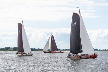 Skûtsje zeilen Friesland van Henk Alblas