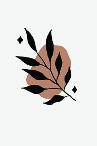 Glitzerndes Blatt Stempel