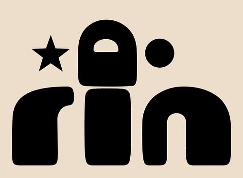 Zwart Beige Abstractie Organisch Geometrisch