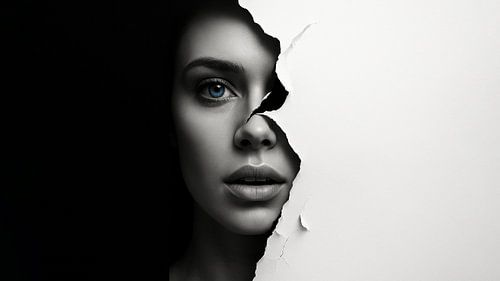 Gespleten Identiteit – Contrast in Licht en Schaduw