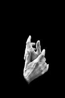 Hands abstract in black and white