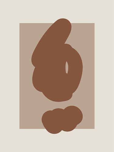 Bold - abstracte vormen in aardse tinten van Daan Bakker