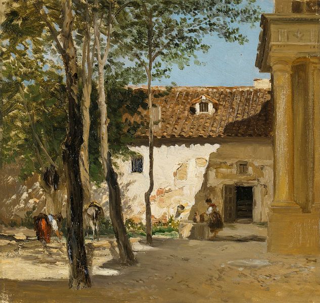 Carlos de Haes-Landtuin garden landscape, Antique landscape by finemasterpiece