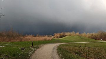 Schnee in der Luft bei der Geestmerambacht von Despb