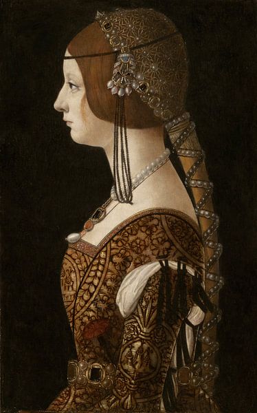 Bianca Maria Sforza, Giovanni Ambrogio de Predis - vers 1493 par Het Archief