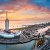 Vue panoramique du nouveau port de Bremerhaven, en Allemagne sur Michael Abid