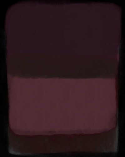 Moderne abstracte kunst in paars, donkerbruin en roze