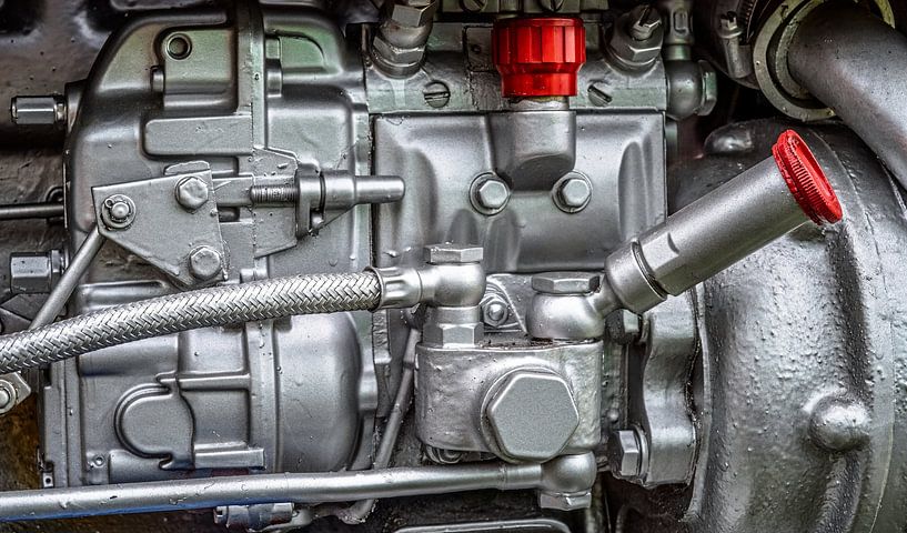 Détail d'un vieux moteur de tracteur Old Timer par ManfredFotos