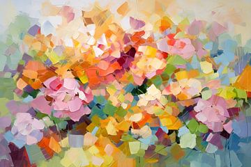 Abstracte vrolijke bloemen van Artsy