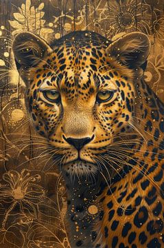Gouden Ogen van de Jungle - luipaard van Eva Lee