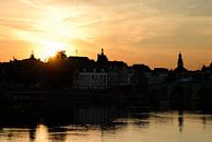 Zonsondergang aan de Maas in Maastricht van Sjoerd van der Wal Fotografie thumbnail