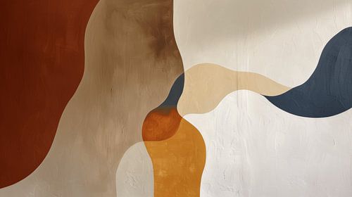 Bohème, moderne und abstrakte Formen in Erdtönen