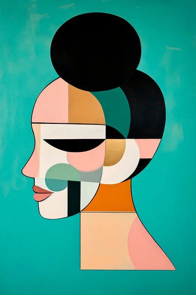 Artistic portrait of a woman - Abstract by Poster Art Shop