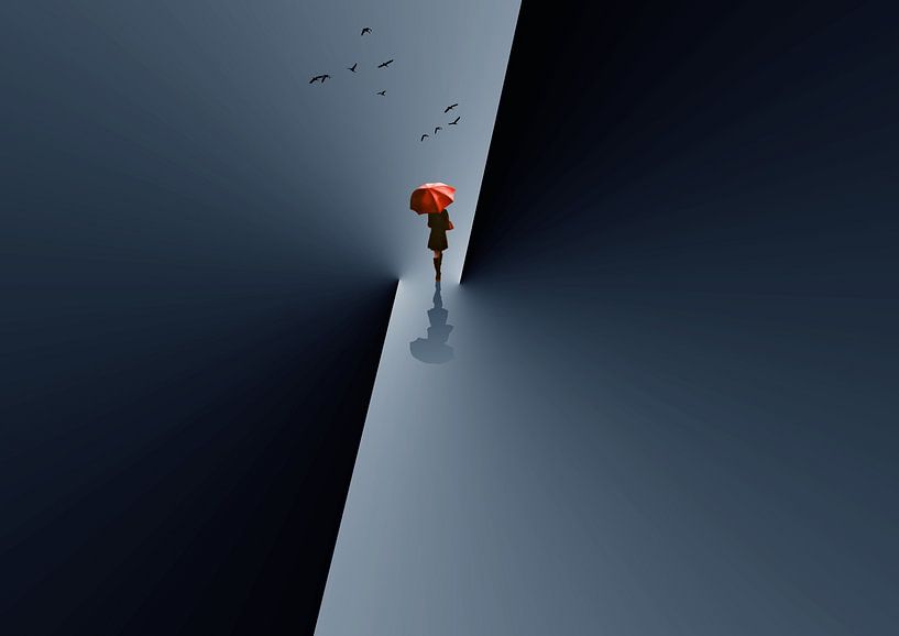 Roter Regenschirm, Ivan Huang von 1x