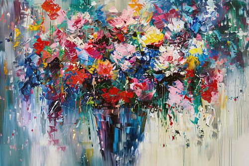 Bunter Blumenstrauß Abstrakt