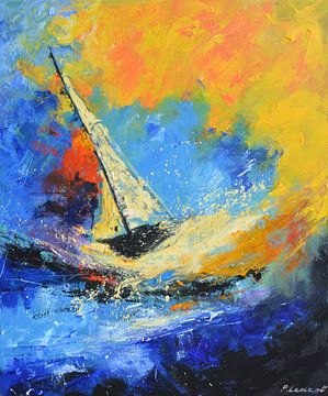 Schommelende boot van pol ledent