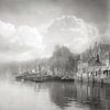 Dordrecht, gezicht op de Wijnhaven in 1912 van Affect Fotografie