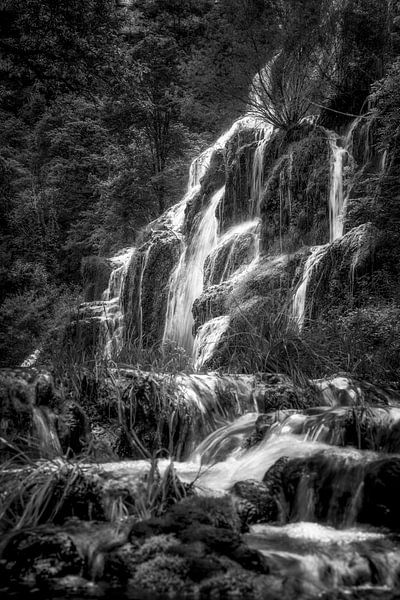 Wasserfall schwarz-weiß von Manfred Voss, Schwarz-weiss Fotografie