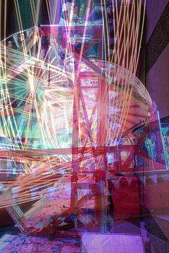 Double shot photo of a fairground ride