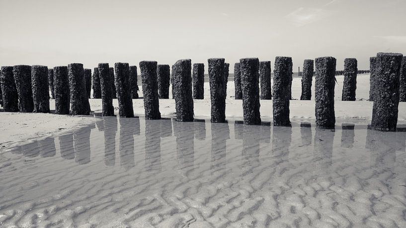 Strand in Schwarz &amp; Weiß von Max ter Burg Fotografie