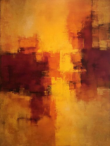 Moderne abstract in warme oranje kleuren