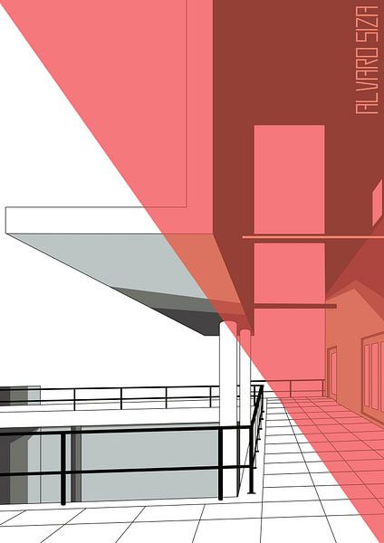 Alvaro Siza 6 - Red Triangle by TAAIDesign