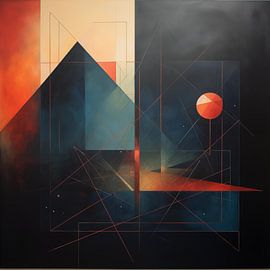 Geometrische abstrakte Formen dunkel