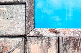 Abstract van een tropisch zwembad sur Wijnand Loven