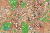 Olieverf kaart van Assen par Maps Are Art Aperçu