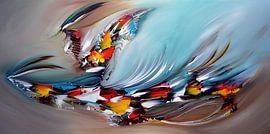 Abstract Blue by Gena Theheartofart