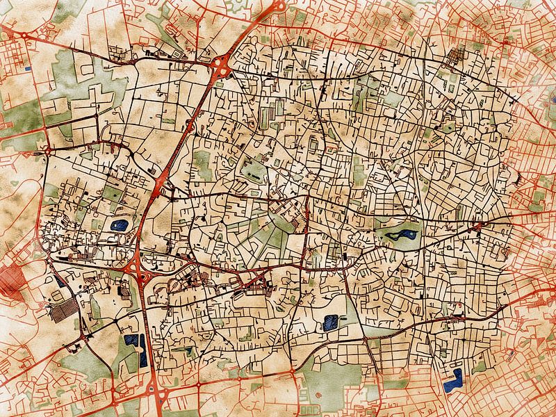 Map of Mérignac with the style 'Serene Summer' by Maporia