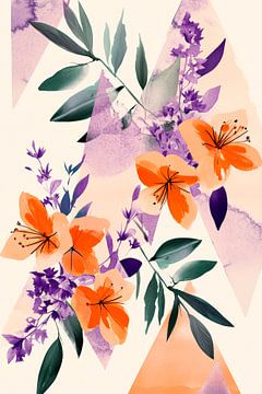 Blütenzauber im Farbenspiel von Poster Art Shop