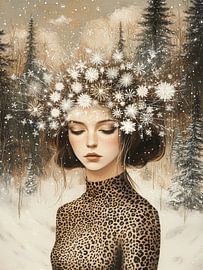Snowflakes and Winter Forest by Your unique art