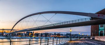 Panorama van de Hoge brug in Maastricht