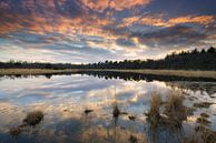 Reflection, zonsondergang in Brabant. van Rob Christiaans thumbnail