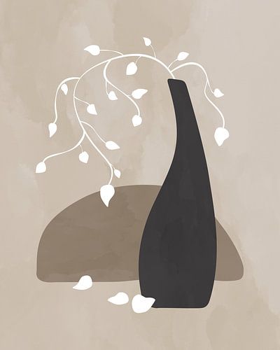 Nature morte minimaliste avec une plante de pois