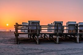 Sunset on the North Sea coast by Achim Thomae Photography