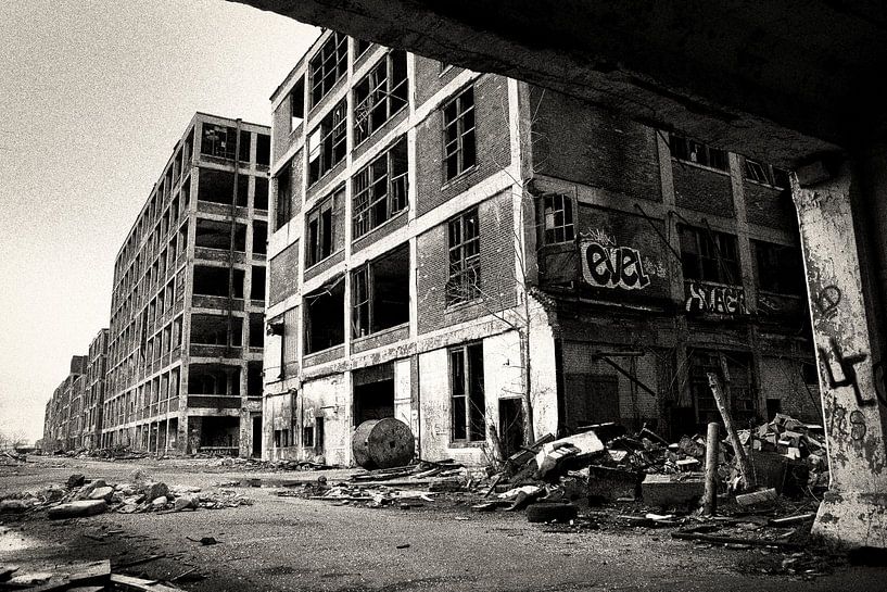 Oude fabriek in Detroit van Arthur van Iterson