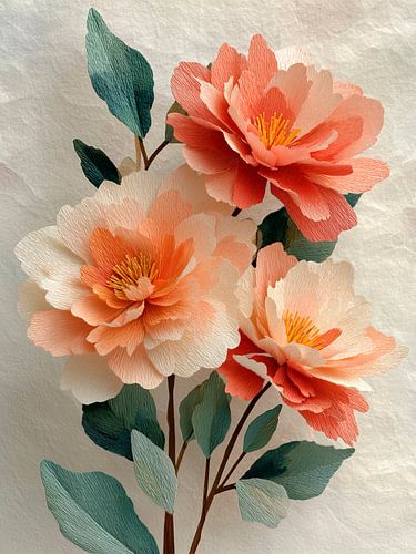 Bloemtak – bloemige papieren collage