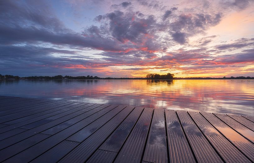 Sonnenuntergang Paterswoldsemeer - Hoornsemeer Groningen (Niederlande) von Marcel Kerdijk