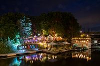 BAAI Breda by night from Willem-Alexander Bridge