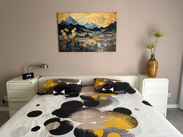 Kundenfoto: Abstrakte Berglandschaft von Imagine, auf Leinwand