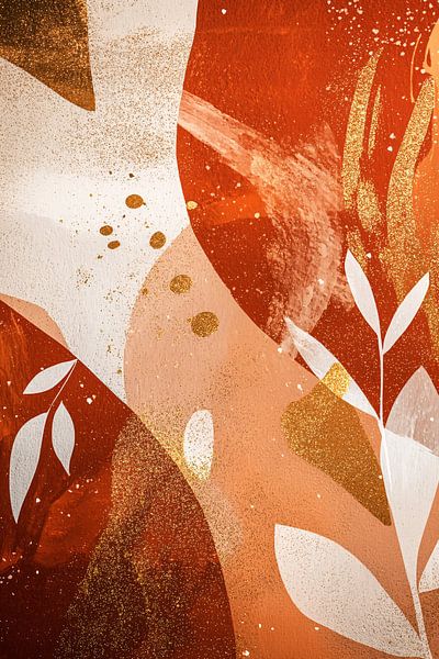 Abstract design in earth tones by Imperial Art House