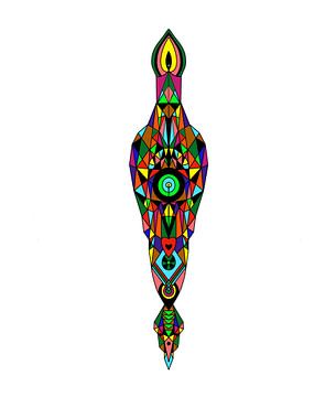 Mirtjes spirituele structuur tekening mandala van Miriam Heckmann