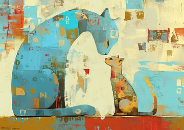 Dieren Schilderij | Whimsical Companions van ARTEO Schilderijen