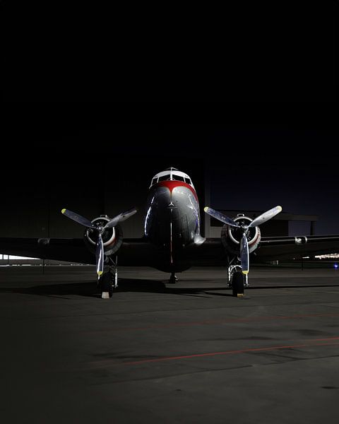 DDA Douglas DC-3 at night by Maxwell Pels